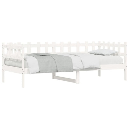 White Solid Pine Day Bed Frame 90x200cm - No Mattress Included