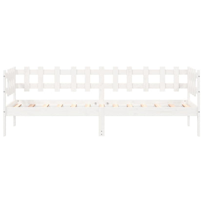White Solid Pine Day Bed Frame 90x200cm - No Mattress Included