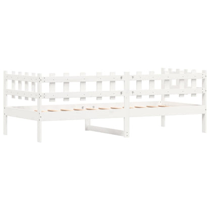 White Solid Pine Day Bed Frame 90x200cm - No Mattress Included