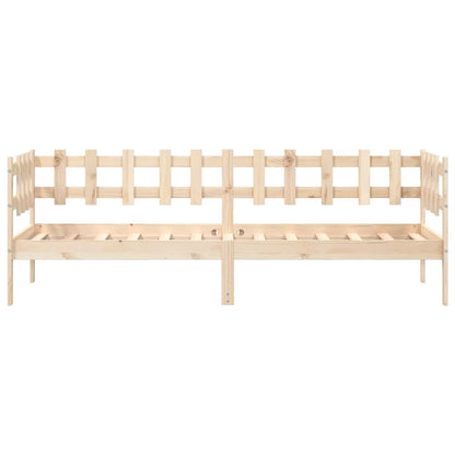 Solid Pine Day Bed Frame, No Mattress, 90x190 cm, Single Size