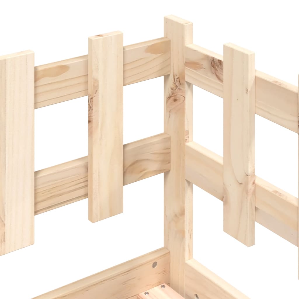 Solid Pine Day Bed Frame, No Mattress, 90x190 cm, Single Size