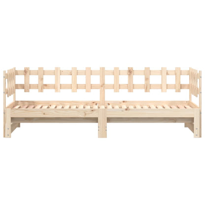 Solid Wood Pull-out Day Bed 2x(90x200) cm - No Mattress Included