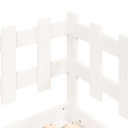 Pull-out Day Bed without Mattress White 2x(90x200) cm Solid Wood