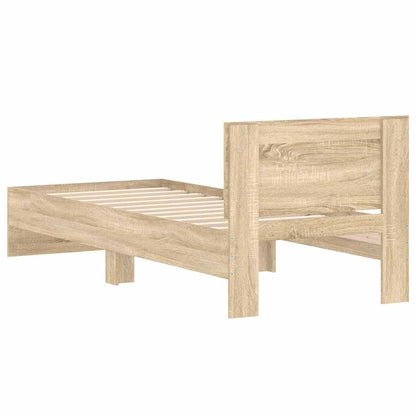 Sonoma Oak Bed Frame with Headboard - Single 90x190 cm