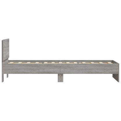 Grey Sonoma Bed Frame with Headboard 75x190cm - Small Single