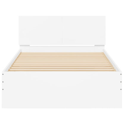 White LED Bed Frame Without Mattress, 100x200 cm, Modern Design