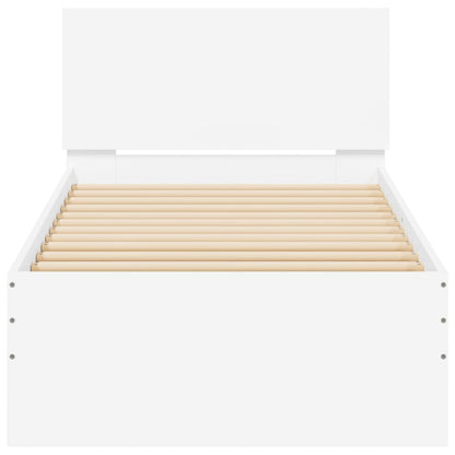 Bed Frame without Mattress with LED Lights White 90x200 cm
