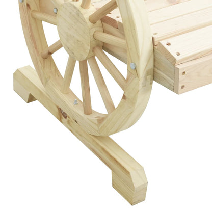Solid Fir Wood Adirondack Chair for Garden - Natural Finish