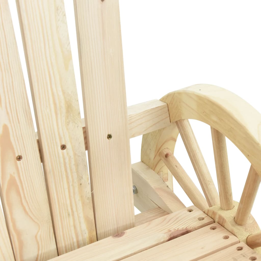 Solid Wood Fir Garden Adirondack Chairs Set of 2 - Durable & Stylish