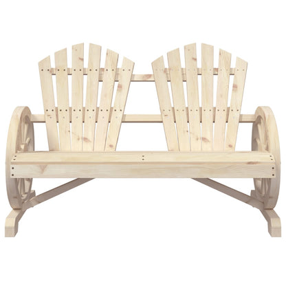 Solid Wood Fir 2-Seater Adirondack Garden Chair