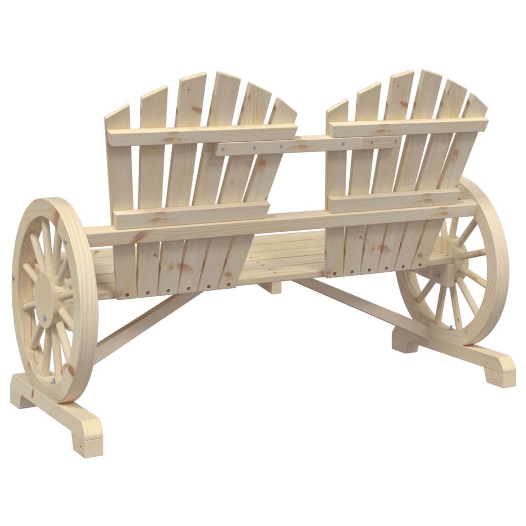 Solid Wood Fir 2-Seater Adirondack Garden Chair