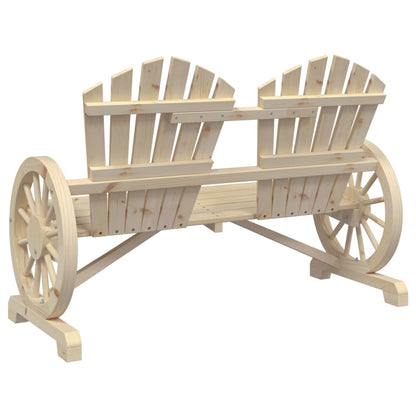 Solid Wood Fir 2-Seater Adirondack Garden Chair