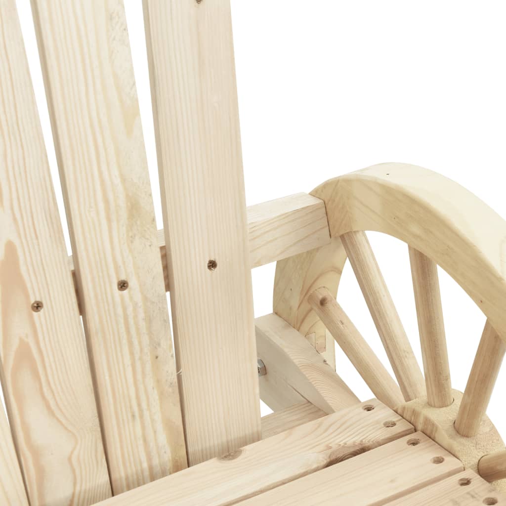 Solid Wood Fir 2-Seater Adirondack Garden Chair