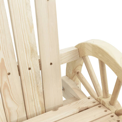 Solid Wood Fir 2-Seater Adirondack Garden Chair