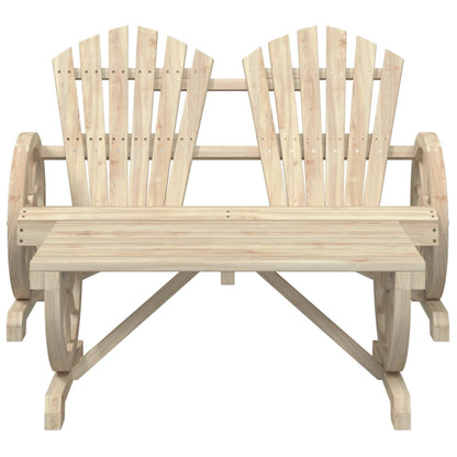 Solid Fir Wood 2-Piece Garden Lounge Set - Elegant Outdoor Relaxation