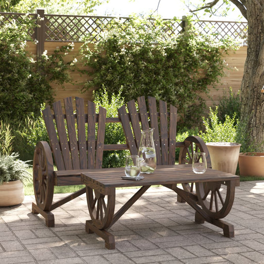 Solid Wood Fir 2-Piece Garden Lounge Set - Stylish & Durable
