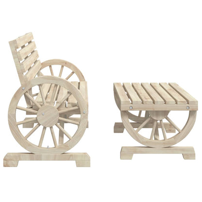 Solid Fir Wood 2-Piece Garden Lounge Set - Stylish & Durable