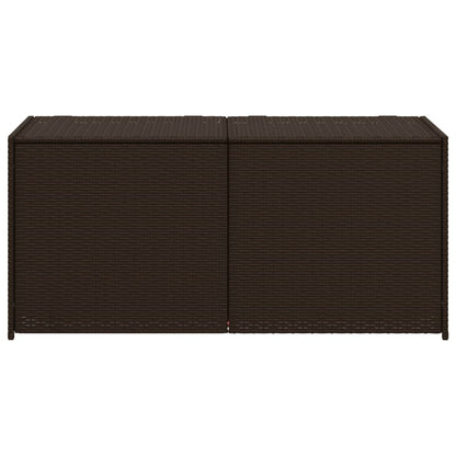 Brown Poly Rattan Garden Storage Box - 283L Capacity