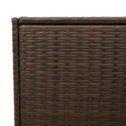 Brown Poly Rattan Garden Storage Box - 283L Capacity