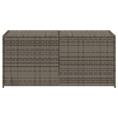 Grey Poly Rattan Garden Storage Box - 283L Capacity