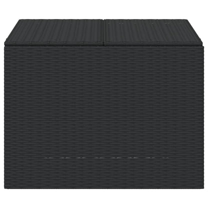 Black Poly Rattan Garden Storage Box 291L - Stylish & Durable