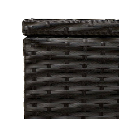 Black Poly Rattan Garden Storage Box 291L - Stylish & Durable