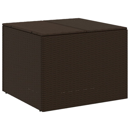 Brown Poly Rattan Garden Storage Box, 291L Capacity