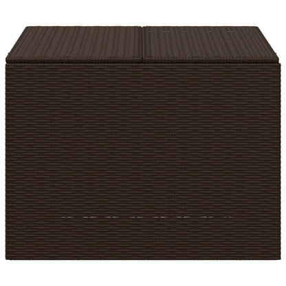 Brown Poly Rattan Garden Storage Box, 291L Capacity