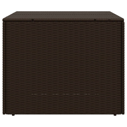 Brown Poly Rattan Garden Storage Box, 291L Capacity