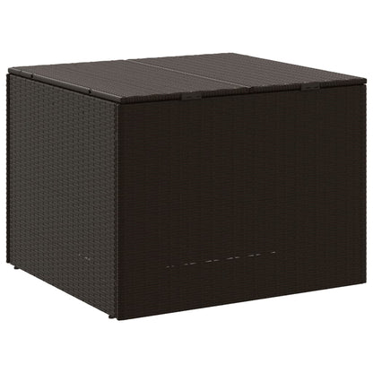 Brown Poly Rattan Garden Storage Box, 291L Capacity