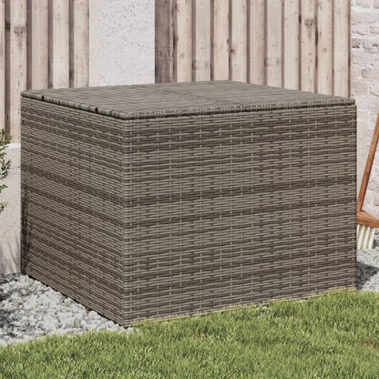 190L Poly Rattan Garden Storage Box on Wheels - Black