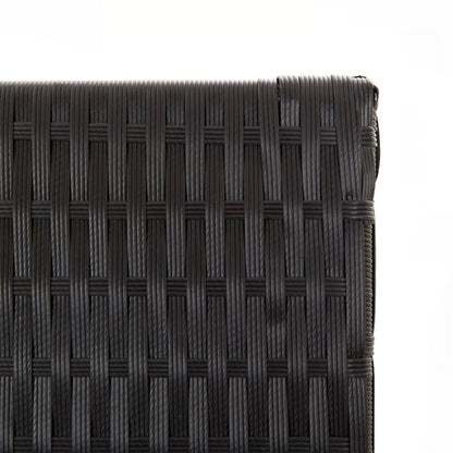 Elegant Black Poly Rattan Room Divider - 6 Panels for Stylish Privacy