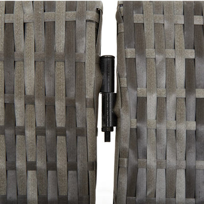 Stylish Grey Poly Rattan 3-Panel Room Divider