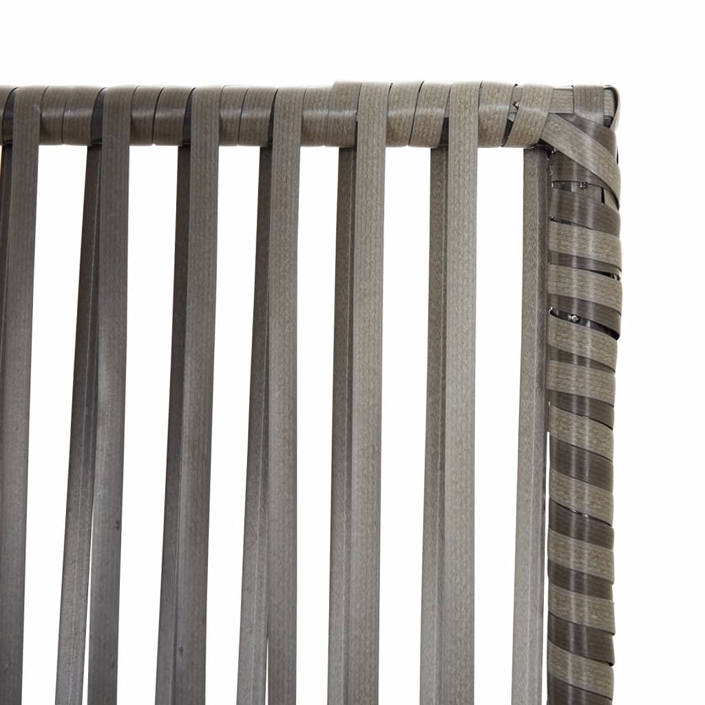 5-Panel Room Divider in Elegant Grey Poly Rattan