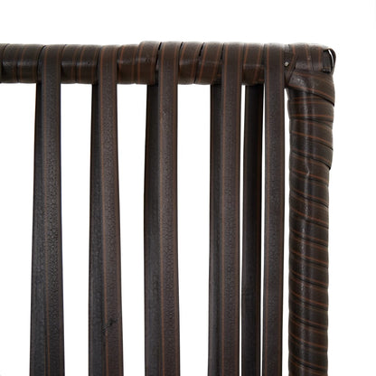 Room Divider 6 Panels Brown Poly Rattan