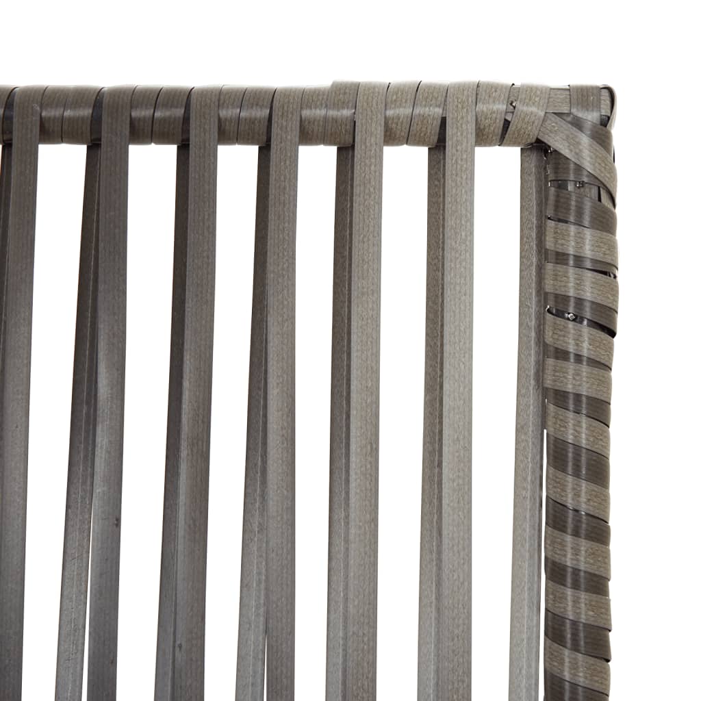 6-Panel Grey Poly Rattan Room Divider – Stylish Privacy Screen