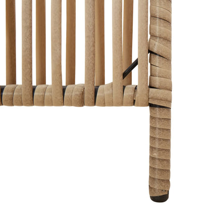 Beige Poly Rattan Room Divider - 6 Panels for Stylish Separation
