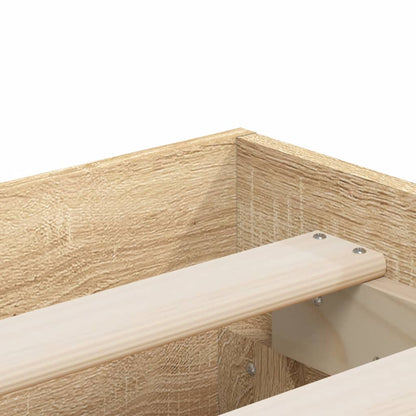 Sonoma Oak Super King Bed Frame 180x200 cm with Drawers