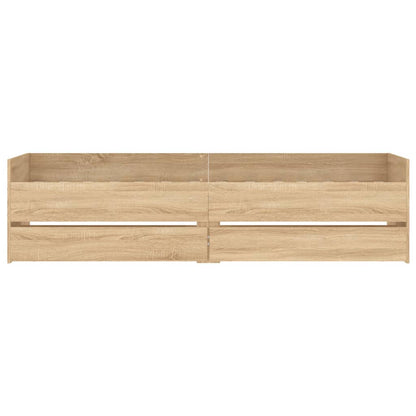 Bed Frame with Drawers without Mattress Sonoma Oak 90x200 cm