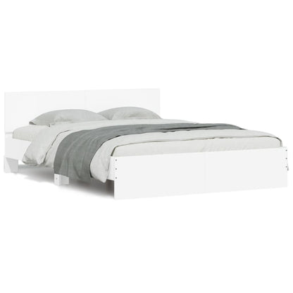Bed Frame without Mattress White 140x190 cm