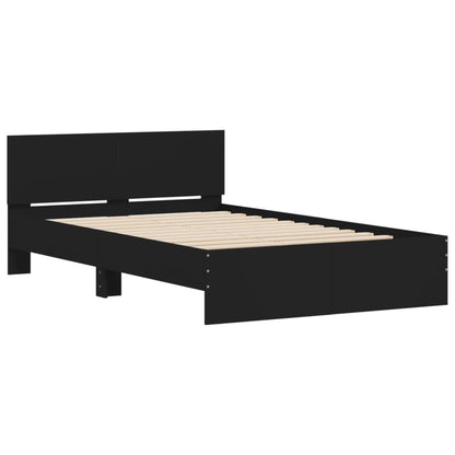 Bed Frame without Mattress Black 135x190 cm Double