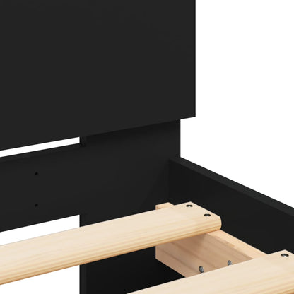 Bed Frame without Mattress Black 135x190 cm Double