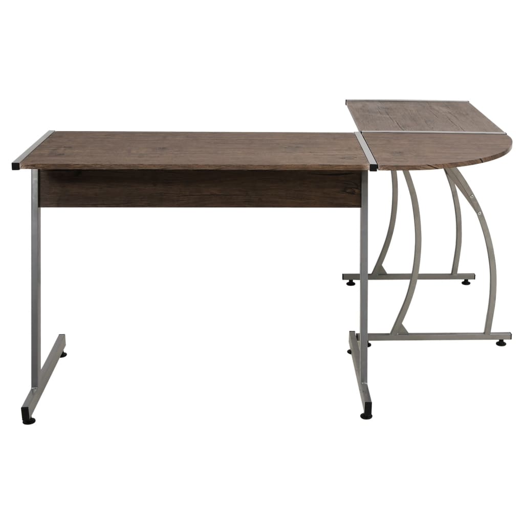 Brown Engineered Wood Corner Desk - Space-Saving & Stylish Design