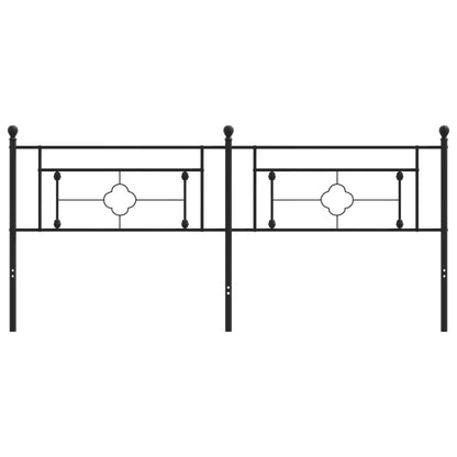 Metal Headboard Black 193 cm