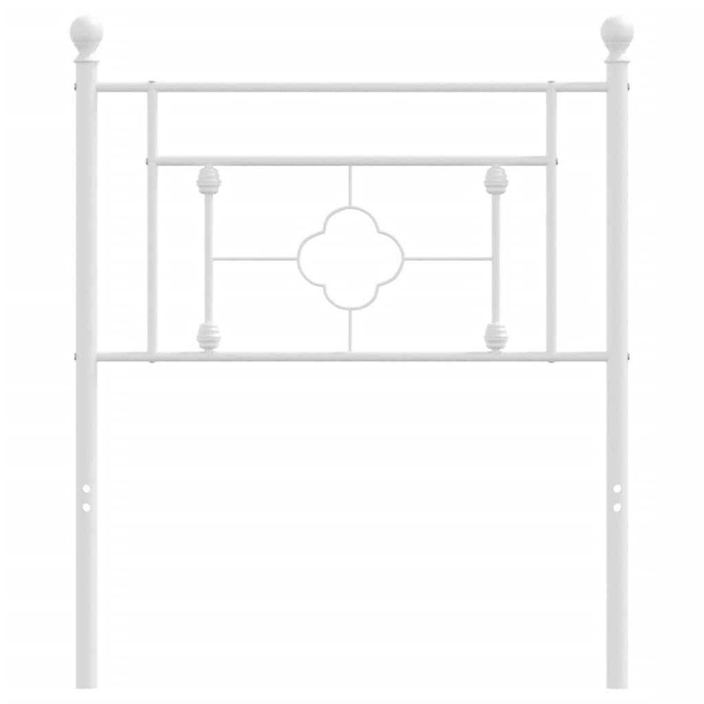 Elegant White Metal Headboard 75 cm - Modern Bedroom Decor