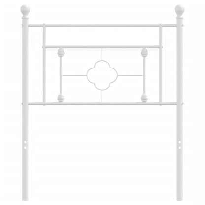 Elegant White Metal Headboard 75 cm - Modern Bedroom Decor