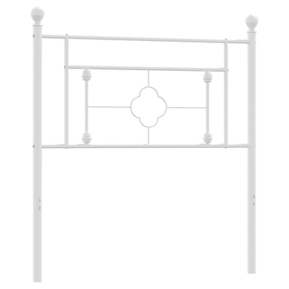 White Metal Headboard - Elegant 100 cm Bed Frame Upgrade