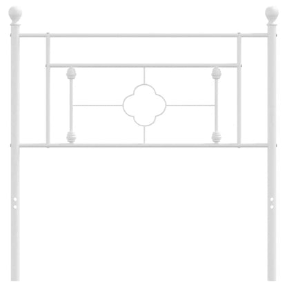 White Metal Headboard - Elegant 100 cm Bed Frame Upgrade