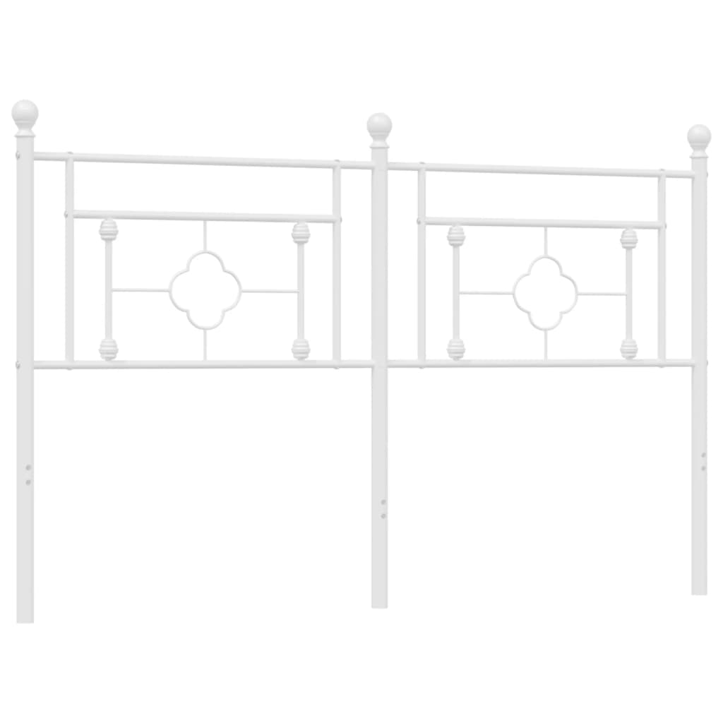 Elegant White Metal Headboard - 150 cm for a Chic Bedroom Look