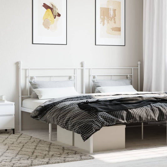 Metal Headboard White 193 cm